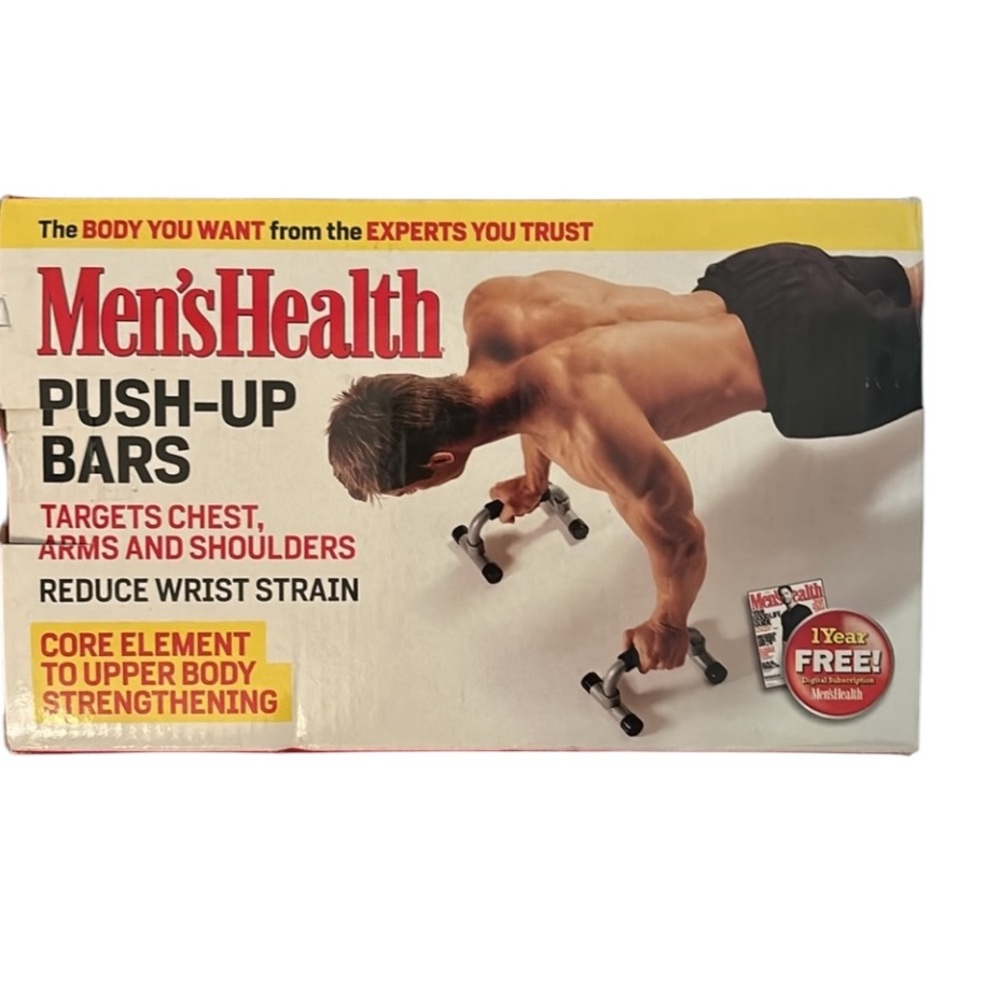 Men’s Health Brsnd - Push-Up Bars Core Element To Upper Body Strengthening NWT